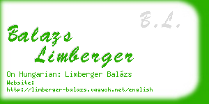 balazs limberger business card